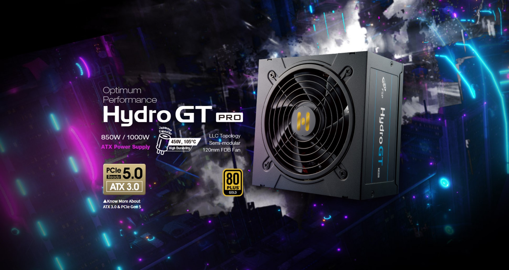 Hydro GT PRO ATX3.0(PCIe5.0) 1000W｜FSP｜株式会社アユート PCパーツ